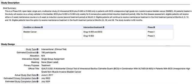 clinical trial setup