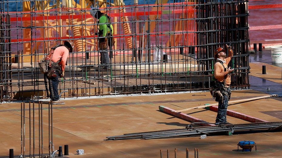 Construction workers on a job site in Miami