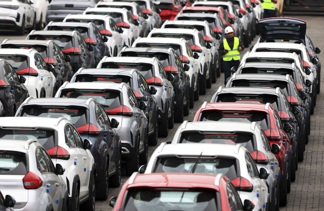 Chinese vehicle imports at the Port of San Antonio, Chile, in August 2024. Chinese cars account for 40% of the Chilean market.